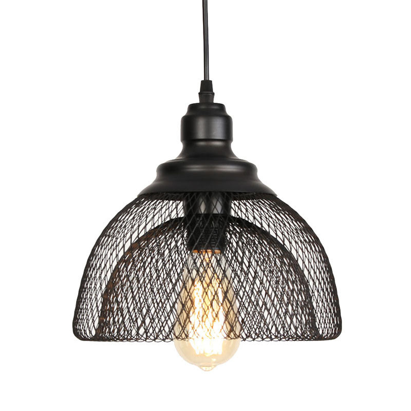1 Light Wire Mesh Light Pendant Nordic Industrial Style Metal Hanging Lights for Bar