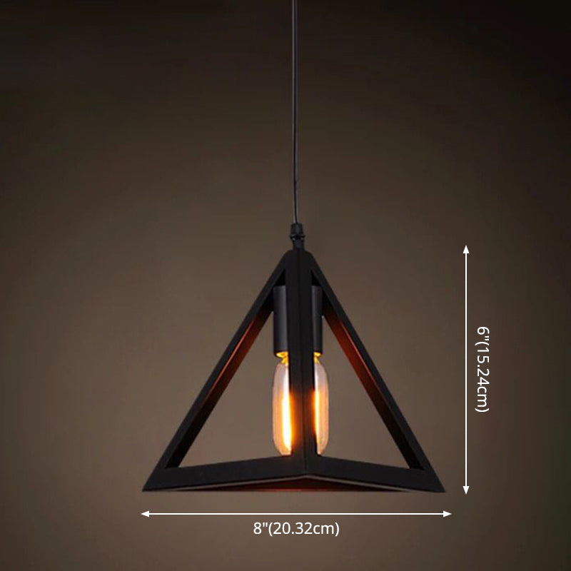 1 leichte Käfig -Leuchten Retro Industrial Style Metallic Hanging Pendell Leuchten für Bar