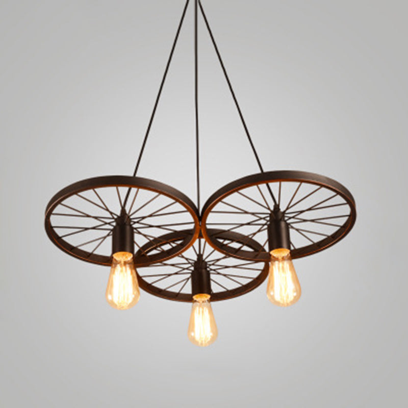 Ruota a pendente multipla in stile industriale METALLIC PENDANTI LAMPARE MULTIMA