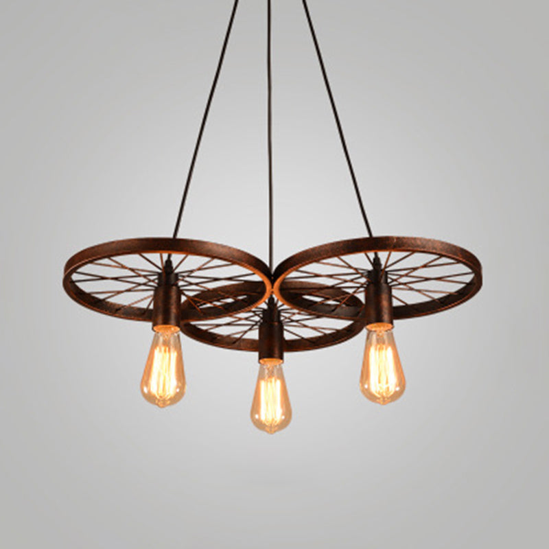 Ruota a pendente multipla in stile industriale METALLIC PENDANTI LAMPARE MULTIMA