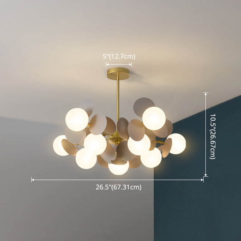 Balloon suspension des luminaires suspendus Cartoon Métallique Drop Pendant avec une teinte en verre pour la chambre