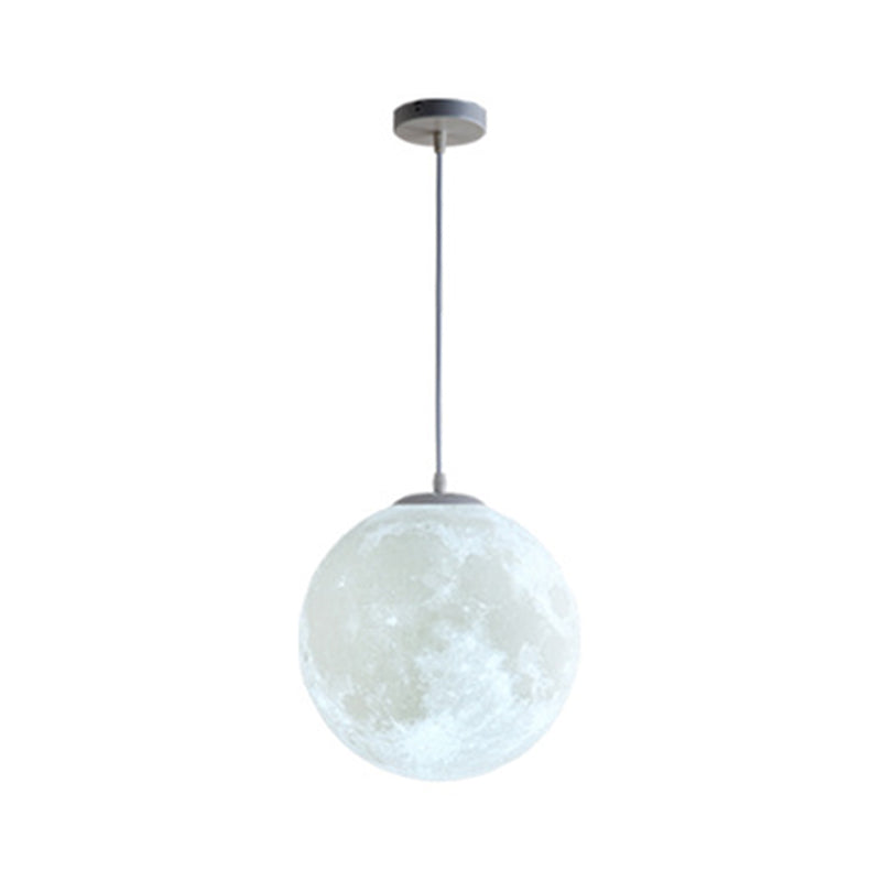 1 leichter Mondhängeleuchte Einfachheit Nordic Style Plastikdecke Anhänger Licht für Schlafzimmer