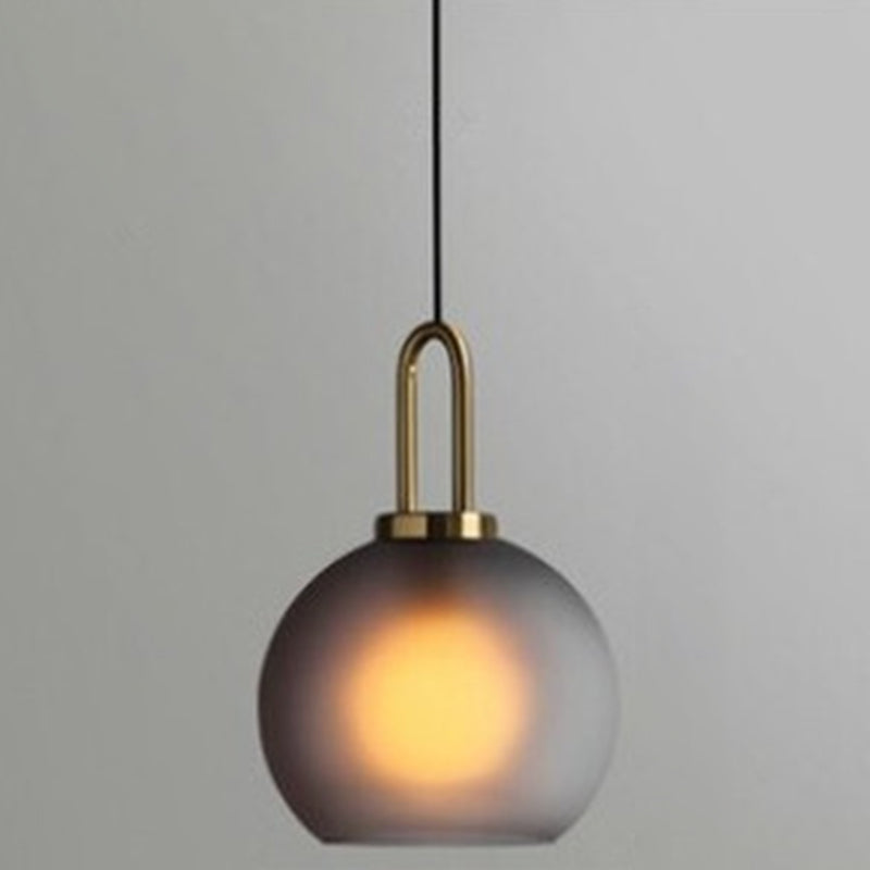 Contemporary Blown Glass Pendant Light 1-Light Hanging Pendant Lighting For Bedroom