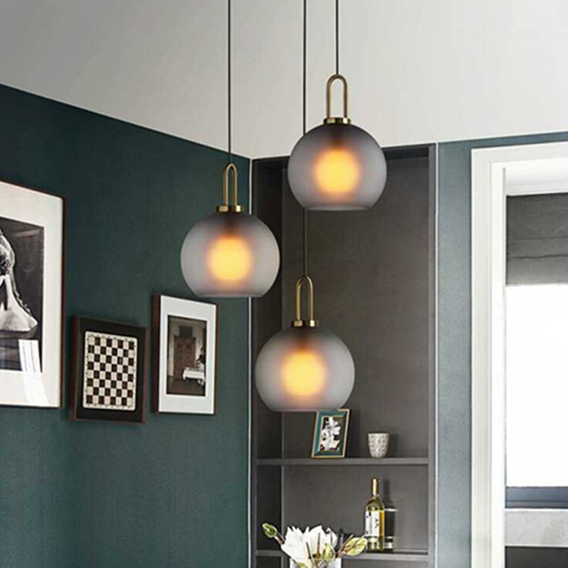 Contemporary Blown Glass Pendant Light 1-Light Hanging Pendant Lighting For Bedroom