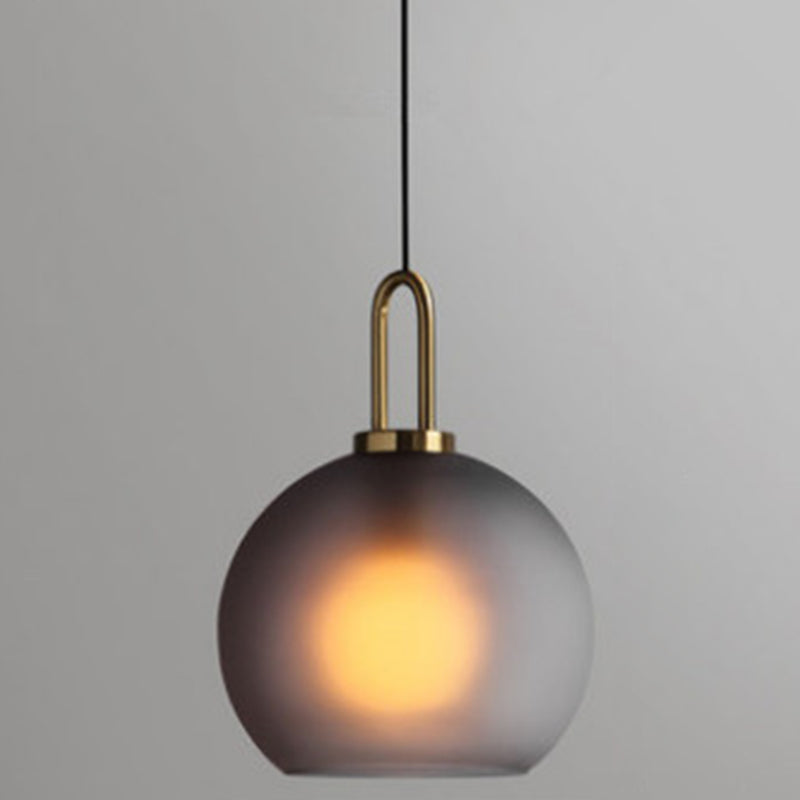 Contemporary Blown Glass Pendant Light 1-Light Hanging Pendant Lighting For Bedroom