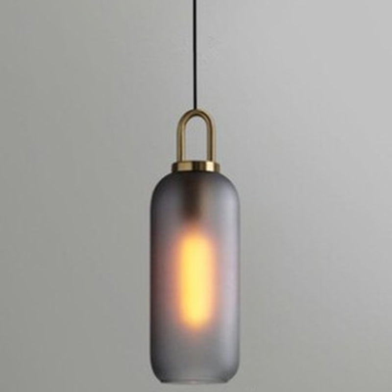 Contemporary Blown Glass Pendant Light 1-Light Hanging Pendant Lighting For Bedroom