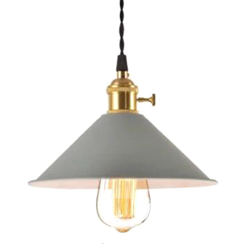 Light ombrello industriale Nordic Light Metal Macarons Colorful Macarons a 1 luci a pendente Accensione