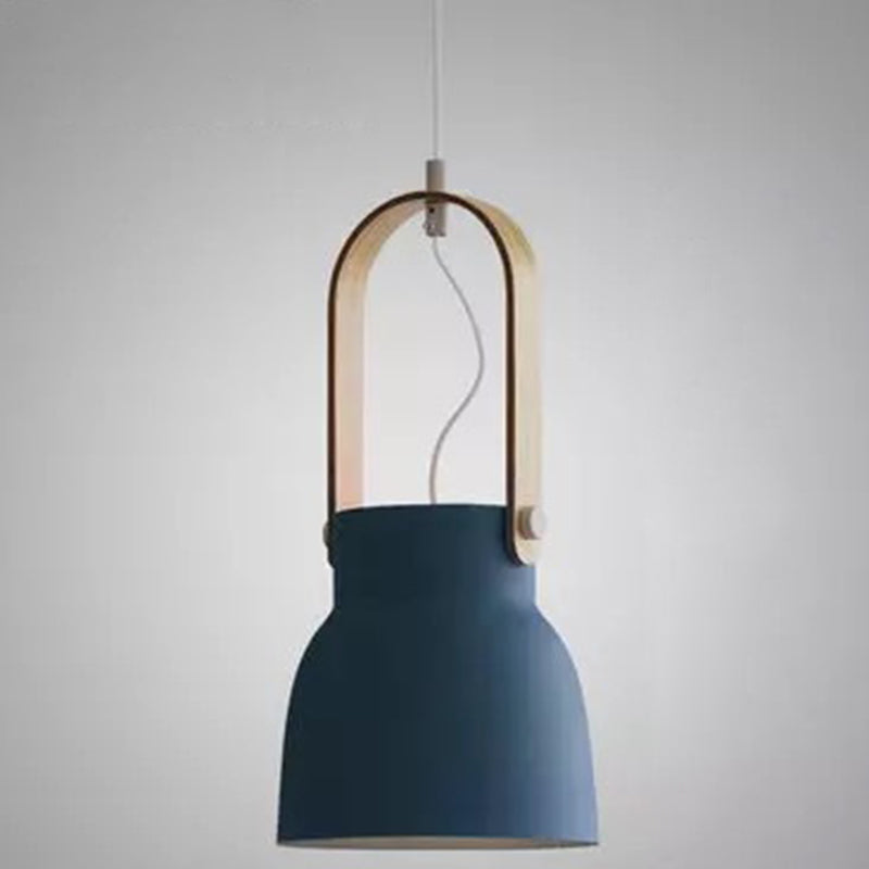 Lampada a ciondolo a testa in giù da 1 luci a testa in giù per il ristorante in metallo in stile moderno nordico lampada sospesa