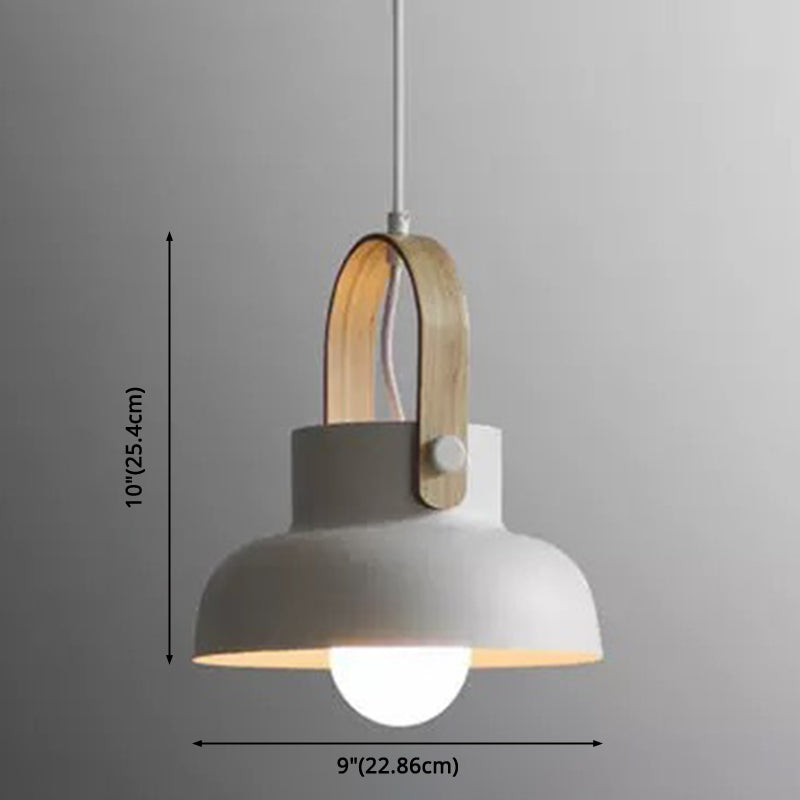 Lampada a ciondolo a testa in giù da 1 luci a testa in giù per il ristorante in metallo in stile moderno nordico lampada sospesa