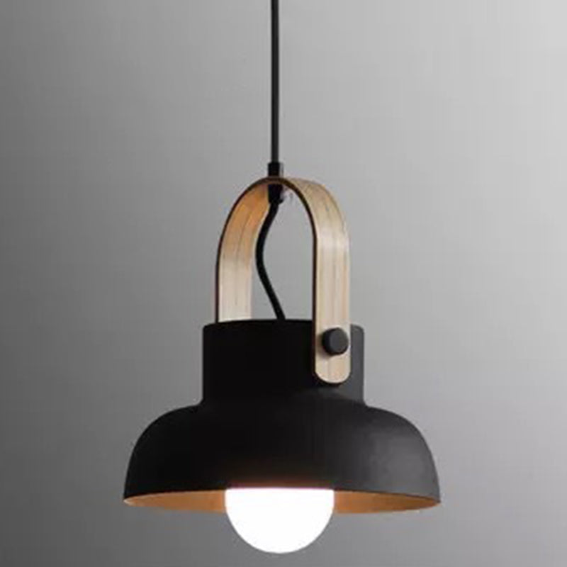 Lampada a ciondolo a testa in giù da 1 luci a testa in giù per il ristorante in metallo in stile moderno nordico lampada sospesa
