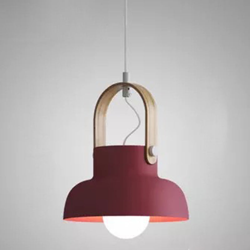 Lampada a ciondolo a testa in giù da 1 luci a testa in giù per il ristorante in metallo in stile moderno nordico lampada sospesa