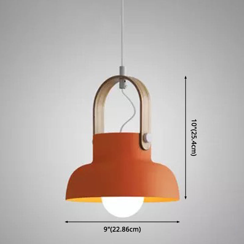 Lampada a ciondolo a testa in giù da 1 luci a testa in giù per il ristorante in metallo in stile moderno nordico lampada sospesa