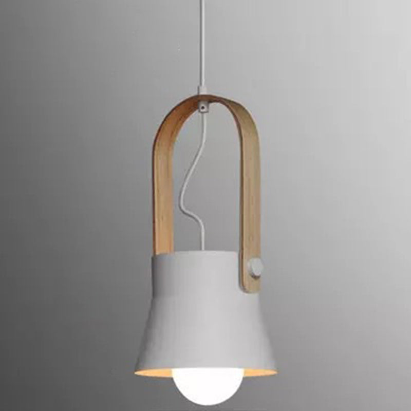 Lampada a ciondolo a testa in giù da 1 luci a testa in giù per il ristorante in metallo in stile moderno nordico lampada sospesa