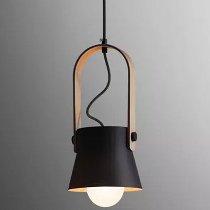 Lampada a ciondolo a testa in giù da 1 luci a testa in giù per il ristorante in metallo in stile moderno nordico lampada sospesa
