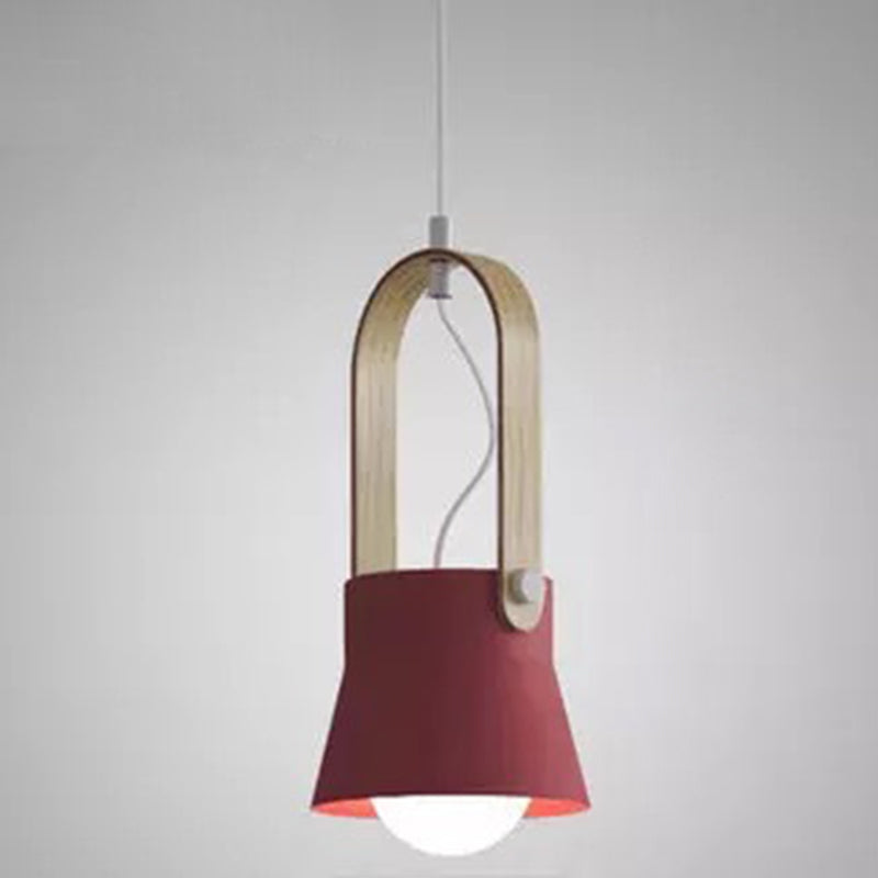 Lampada a ciondolo a testa in giù da 1 luci a testa in giù per il ristorante in metallo in stile moderno nordico lampada sospesa