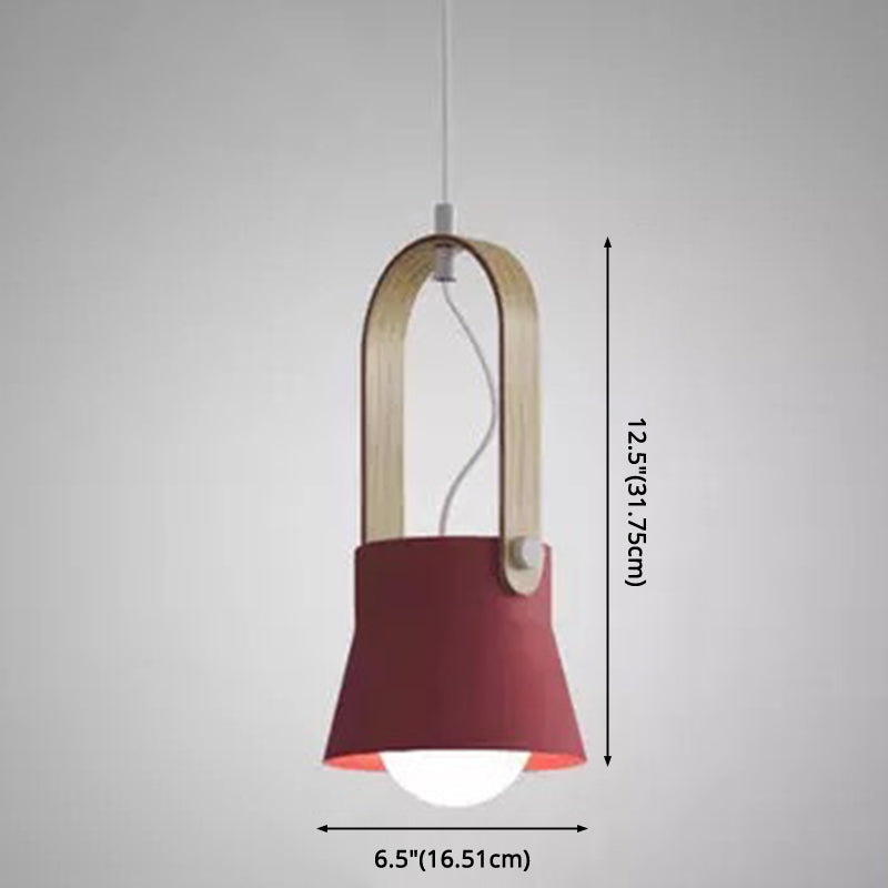 Lampada a ciondolo a testa in giù da 1 luci a testa in giù per il ristorante in metallo in stile moderno nordico lampada sospesa