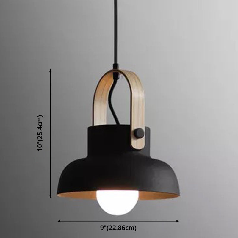 Lampada a ciondolo a testa in giù da 1 luci a testa in giù per il ristorante in metallo in stile moderno nordico lampada sospesa