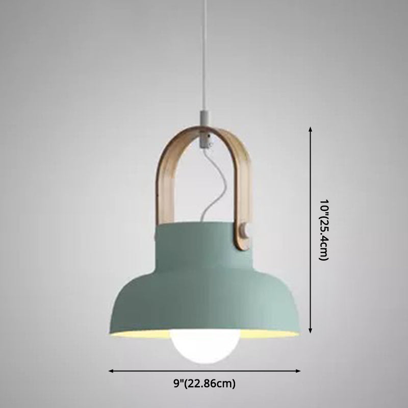 Lampada a ciondolo a testa in giù da 1 luci a testa in giù per il ristorante in metallo in stile moderno nordico lampada sospesa