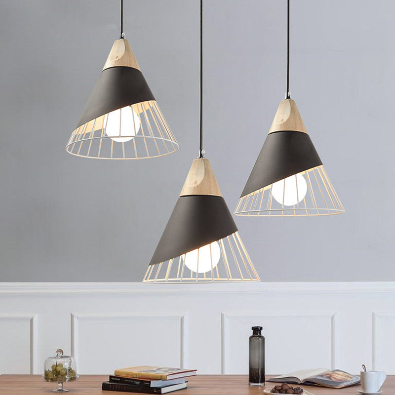 1-licht draadkooi hanglamp Noordelijke macarons stijl metalen woonkamer hangende lamp