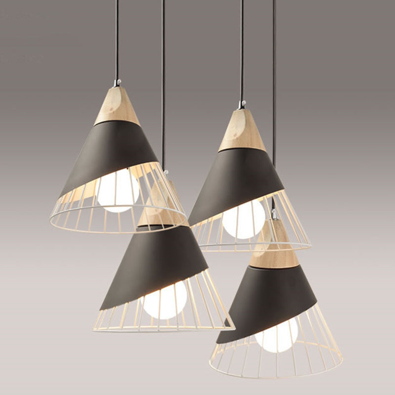 1-licht draadkooi hanglamp Noordelijke macarons stijl metalen woonkamer hangende lamp