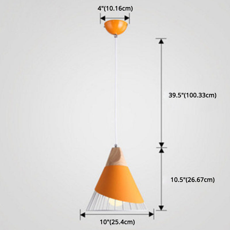 1-licht draadkooi hanglamp Noordelijke macarons stijl metalen woonkamer hangende lamp