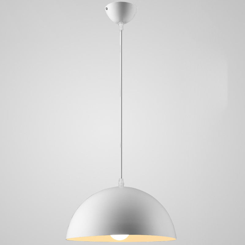 Metal Ribbed Dome Hanging Light 1-Light Nordic minimaliste Style suspendu lampe pour restaurant