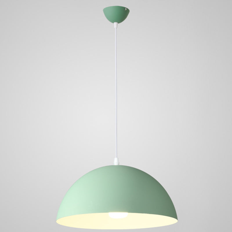 Metal Ribbed Dome Hanging Light 1-Light Nordic minimaliste Style suspendu lampe pour restaurant