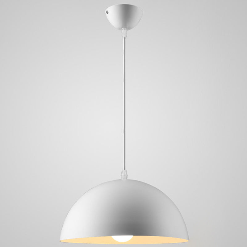 Metal Ribbed Dome Hanging Light 1-Light Nordic minimaliste Style suspendu lampe pour restaurant