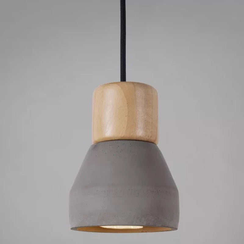Cement Tapered Hanging Light Nordic Minimalist Style 1 Light  Restaurant Down Mini Pendant