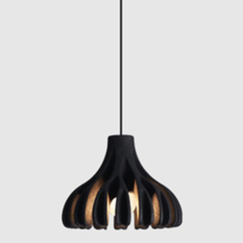 1-Licht-Korallenlinie Schatten Anhängerlampe Nordic Modern Style Harzhänge für Esszimmer