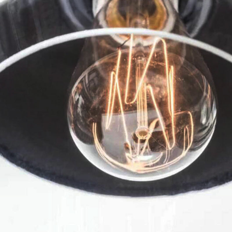 Cono Clear Glass Pendse Light Light Modernismo 1 Cabeza de lámpara colgante negra