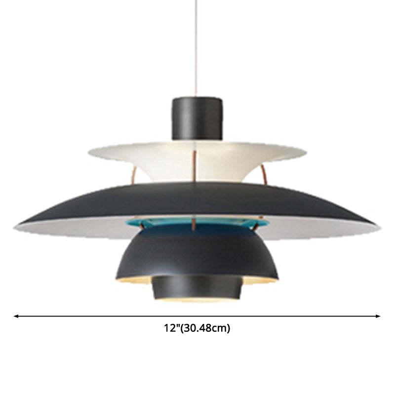 Metal Flying Saucer Hanging Light 1 Light Nordic Style Hanging Lamp for Restaurant