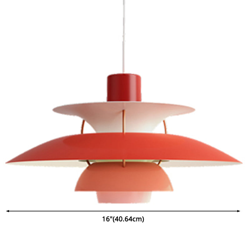 Metal Flying Saucer Hanging Light 1 Light Nordic Style Hanging Lamp for Restaurant