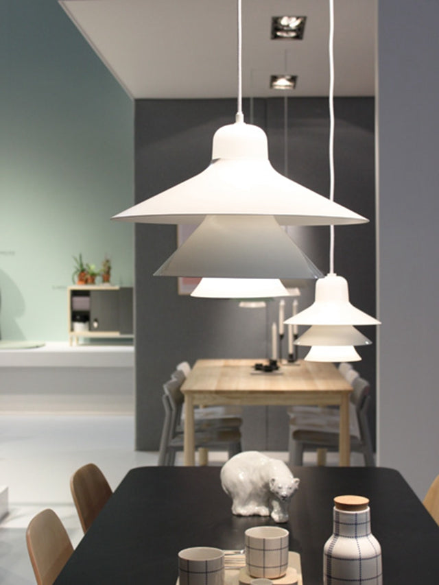 1 Light Layered Concentric Tiers Shade Pendant Lamp Nordic Style Metal  Hanging Lamp for Bedroom