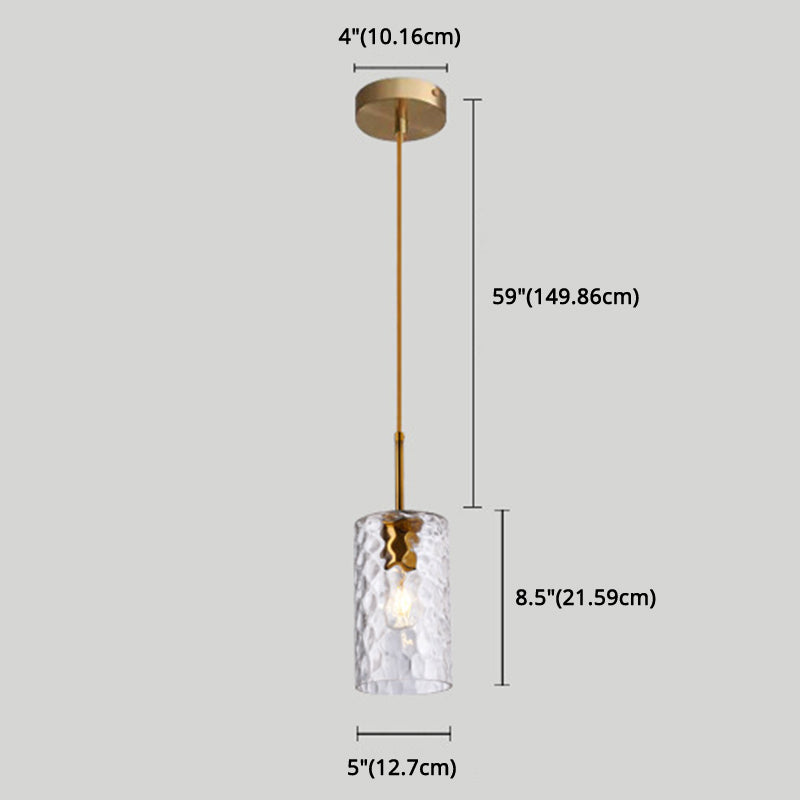 1 lampe suspendue à cylindre légère