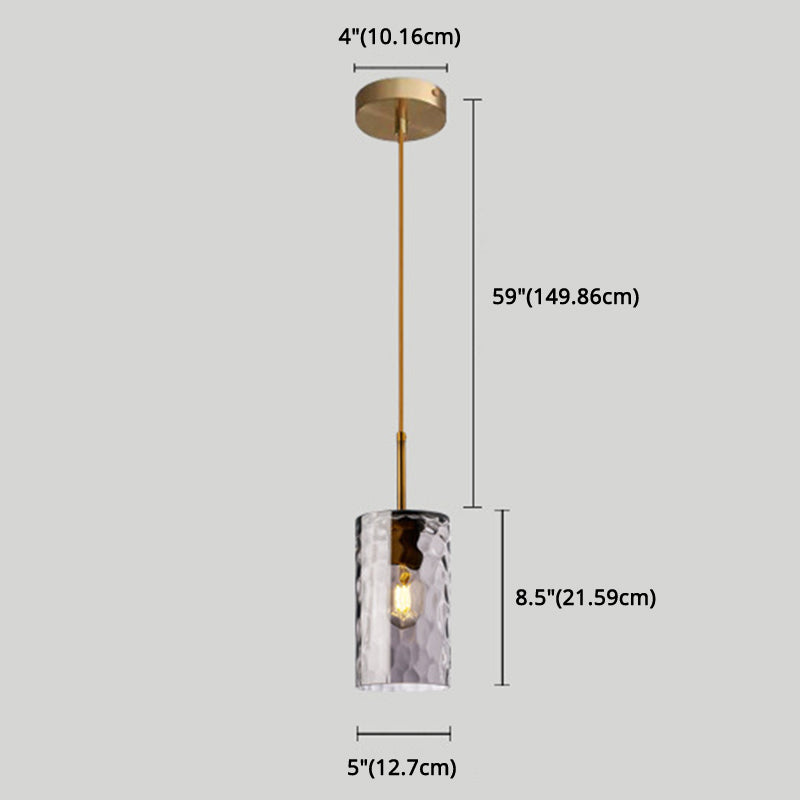 1 lampe suspendue à cylindre légère
