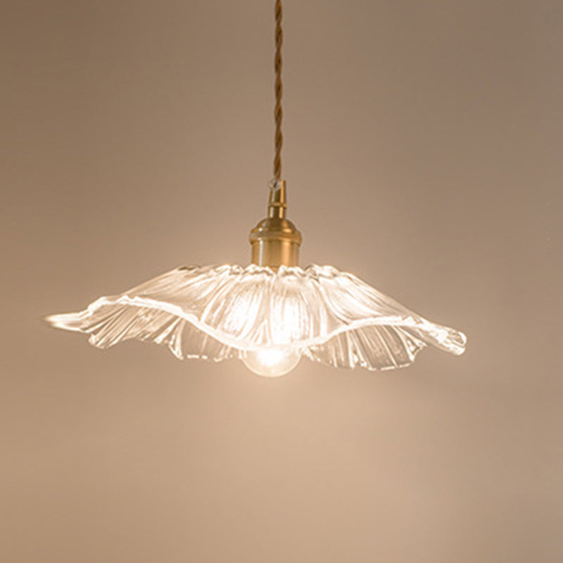 Retro Industrial Ceiling Pendant 1 Light Clear Glass Pendant Light for Kitchen