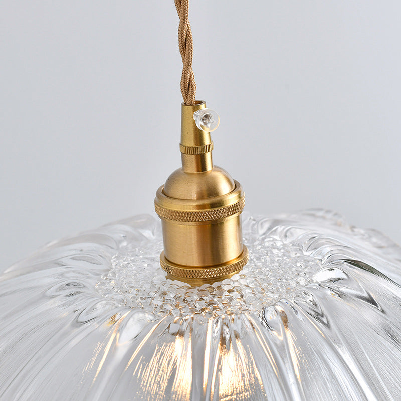 Retro Industrial Ceiling Pendant 1 Light Clear Glass Pendant Light for Kitchen
