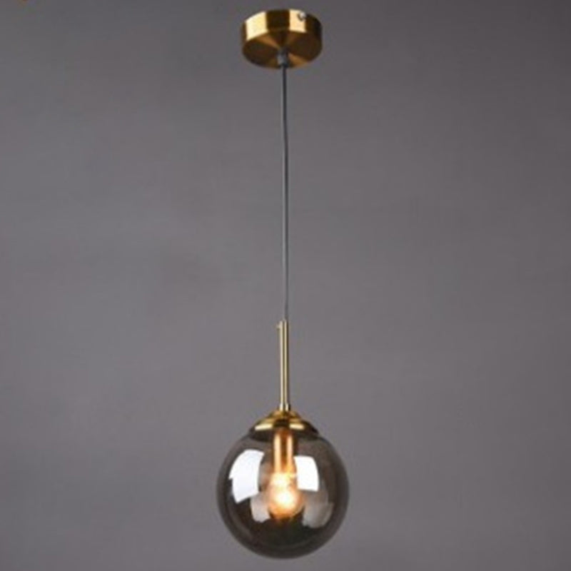 Post-Modern Minimalist  Design Hanging Lamp 1 Light  Globe Glass Shade Pendant Light