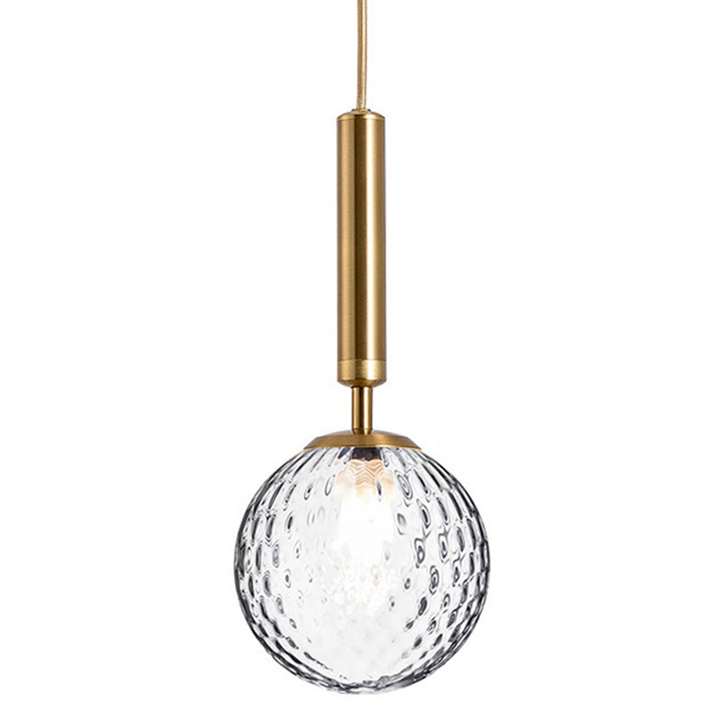 Mitte des Jahrhunderts Design Globe Hanging Lamp Glass Schatten 1 Licht Anhänger Licht für Schlafzimmer