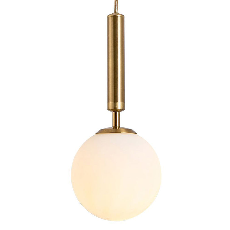 Mitte des Jahrhunderts Design Globe Hanging Lamp Glass Schatten 1 Licht Anhänger Licht für Schlafzimmer