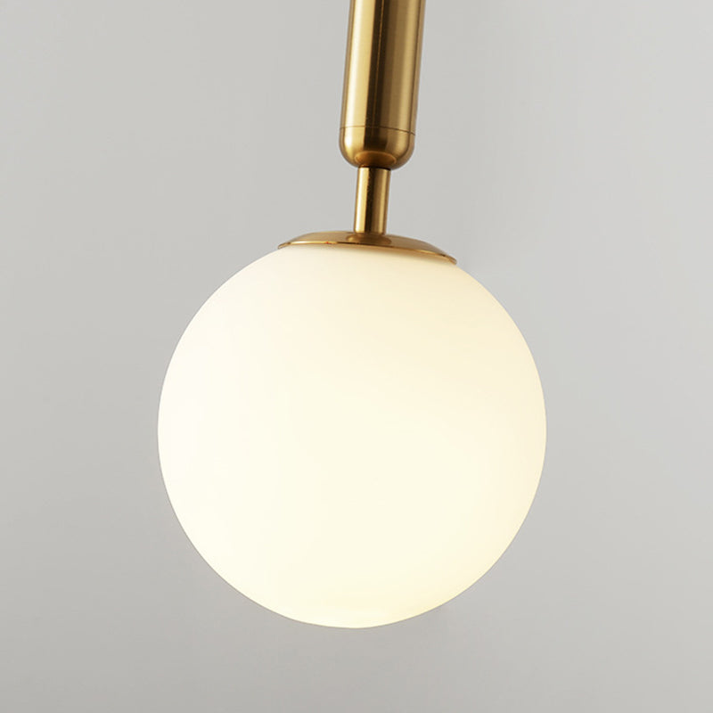 Mitte des Jahrhunderts Design Globe Hanging Lamp Glass Schatten 1 Licht Anhänger Licht für Schlafzimmer