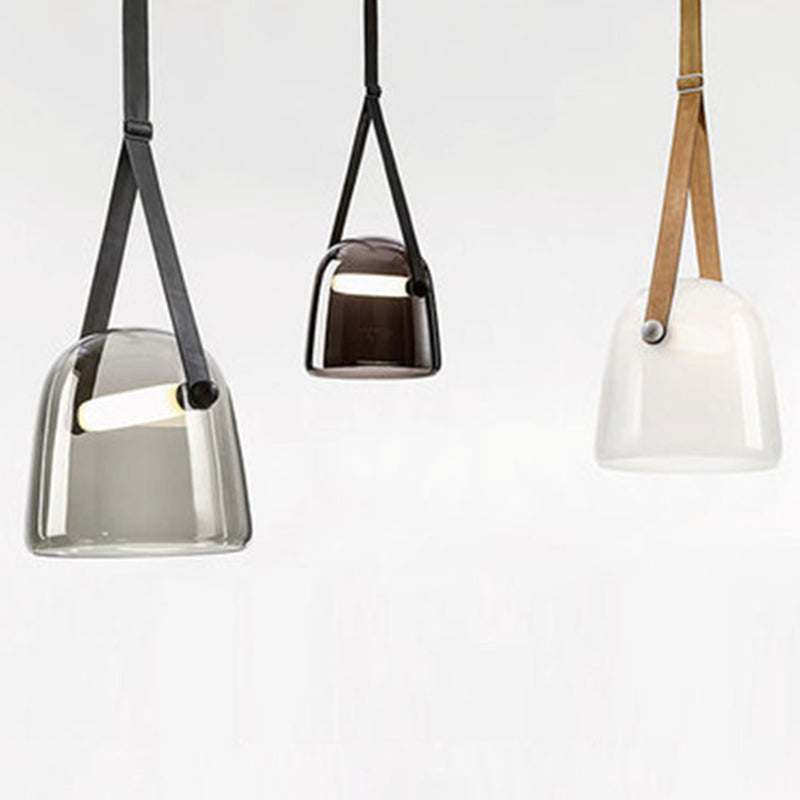 Nordic Modern 1 Light Pendant  Lamp Bell Glass Pendant Lighting  for Living Room