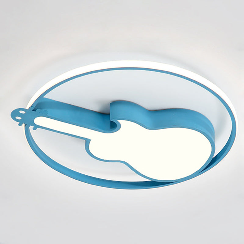 Guitare Flush Mount Ceiling Light 1 Light Metal Creative Flush Mount Ceiling Light for Bedroom