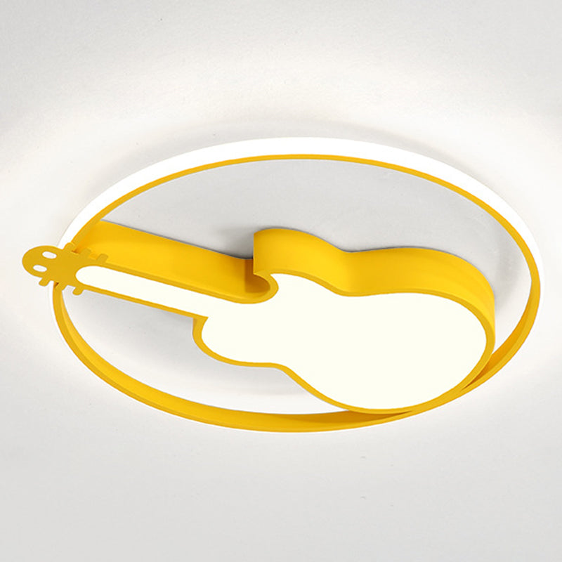 Guitare Flush Mount Ceiling Light 1 Light Metal Creative Flush Mount Ceiling Light for Bedroom
