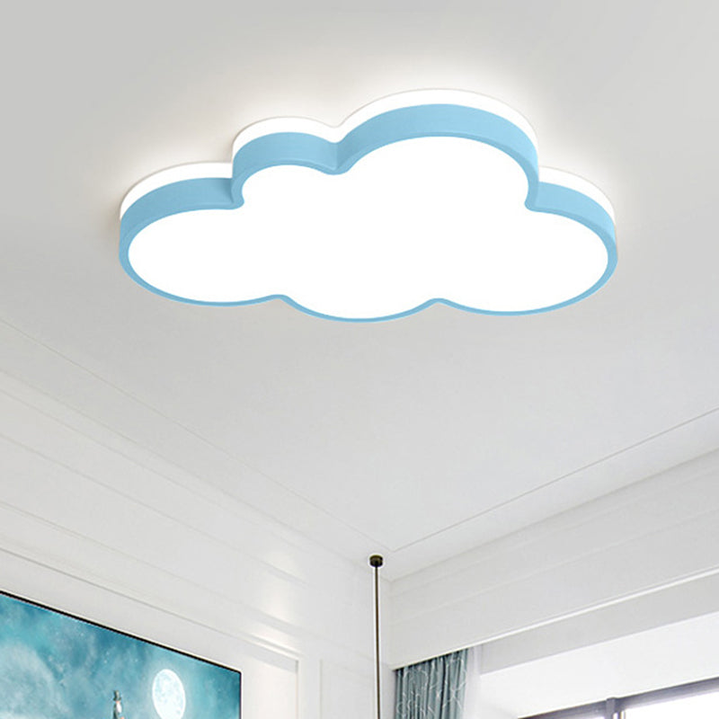 Cloud Flush Light Fixtures 1 Light Acrylic Minimalist Flush Mount Ceiling Light Fixture