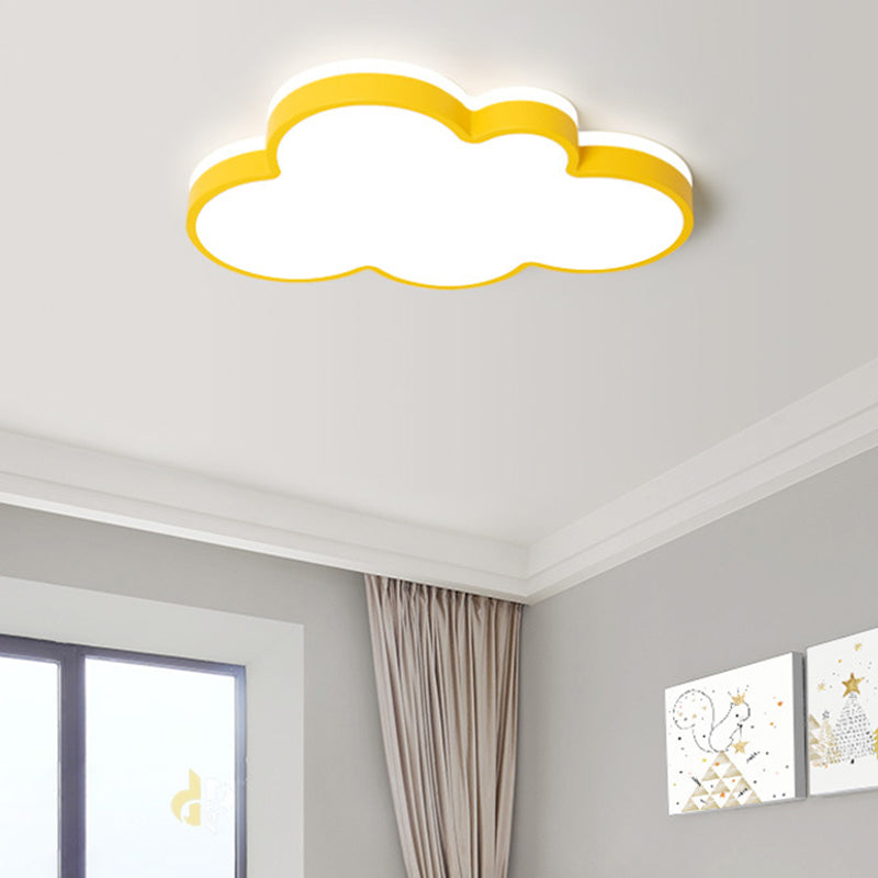 Cloud Flush Light Fixtures 1 Light Acrylic Minimalist Flush Mount Ceiling Light Fixture