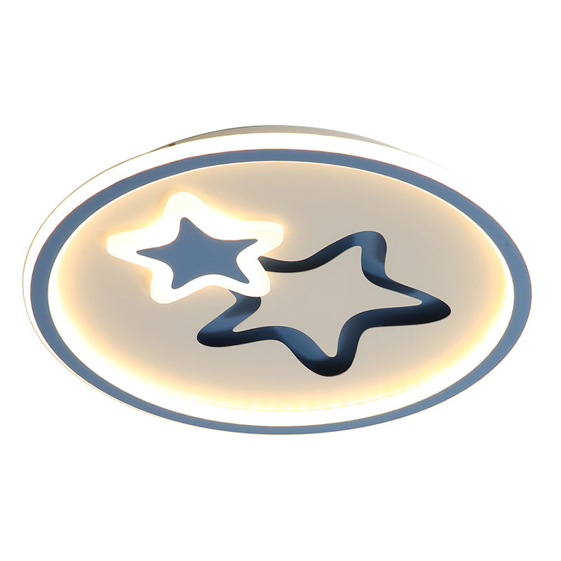 Plafonnier encastré en forme d'étoile, luminaire contemporain en acrylique pour chambre à coucher