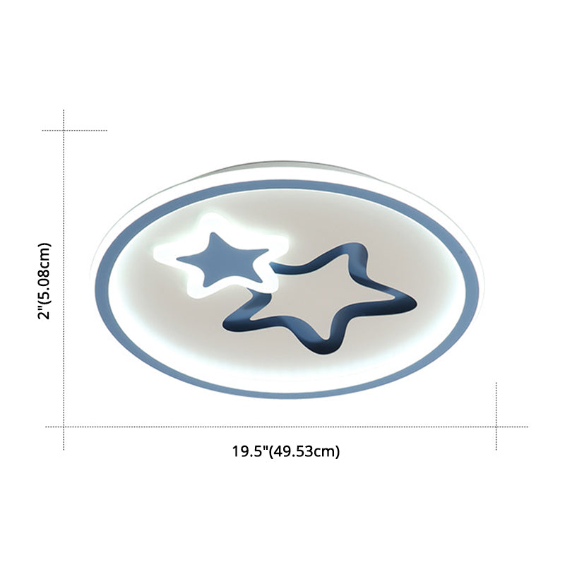 Plafonnier encastré en forme d'étoile, luminaire contemporain en acrylique pour chambre à coucher