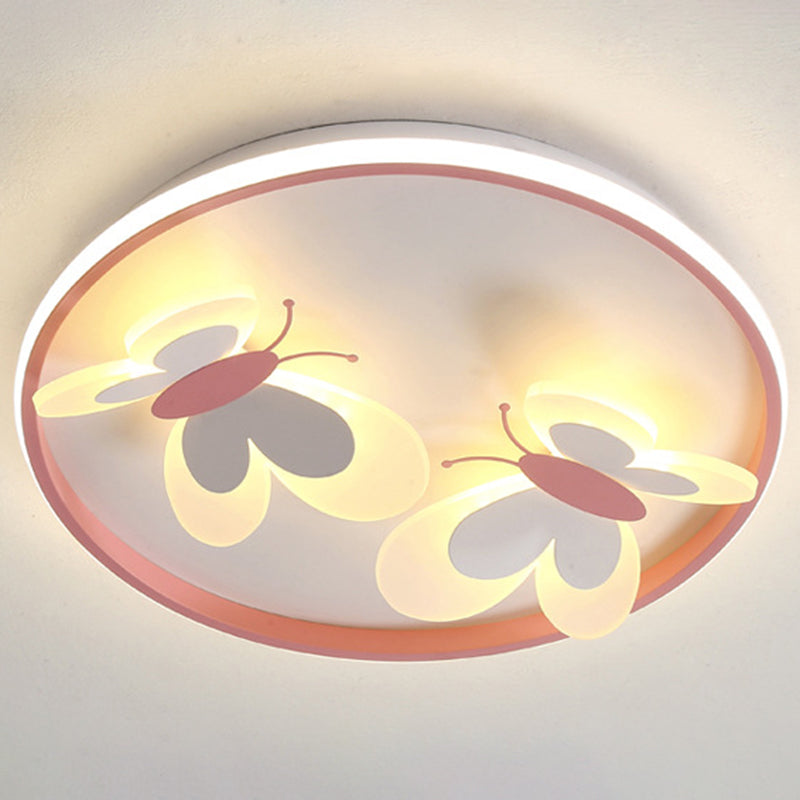 Butterfly Flush Mount Plafoniera Illuminazione A Soffitto Lampadario Acrilico per Camera da letto